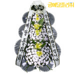 근조화환 3단 기본형 장례 조의 부고 추모 상가집꽃 장례식장 조화배달 전국꽃배달서비스 : 금메달플라워