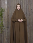 Islamic Clothes Muslim Women One Piece Prayer Dress Jilbab with Sleeves Extra Long Kh[A00105968] : 제이디넷0
