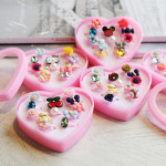 하트 플라워 보석 반지 12종세트 병원 어린이집선물 : 엔씨토이