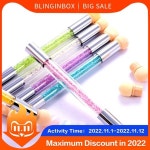 도트 네일 아트 장식 점진적 블러쉬 염색 펜, 광선요법 양방향 그라데이션 브러쉬 핸들 스폰지 도구 H0993, 1 개 : 원원친구