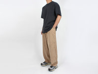 남녀공용 코듀로이 와이드 트레이닝 바지 커플 골덴 통큰 츄리닝 : 츄리닝샵