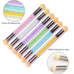 도트 네일 아트 장식 점진적 블러쉬 염색 펜, 광선요법 양방향 그라데이션 브러쉬 핸들 스폰지 도구 H0993, 1 개 : 원원친구