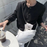 카드 지갑 체인 데일리 가죽 동전 미니 크로스백 2 Color : 쪼꼬마미