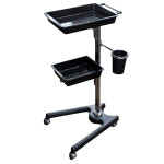 헤어파크 월드 미용실 시술 츄레이 2단 접이식 블랙 : 헤어파크