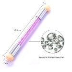 도트 네일 아트 장식 점진적 블러쉬 염색 펜, 광선요법 양방향 그라데이션 브러쉬 핸들 스폰지 도구 H0993, 1 개 : 원원친구