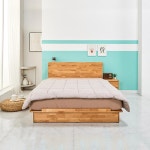 우드톤 인테리어 엘다 원목 침대프레임 Q 예쁜 2인용 유니크 퀸 : 워니S몰