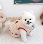 캠퍼스 패딩 강아지 의류 겨울 예쁜애견옷 애견옷 특이한 명품 싼 : 위라이크펫