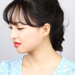 16mm 슬림 컷팅 원터치링귀걸이 H1431 : 쥬얼리팜므파탈