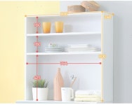 EC15 다용도 3칸 선반 상부장 수납장 800 : 엘리퍼니처