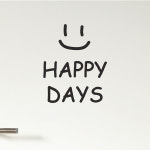 스마일 happy days 감성 레터링 인테리어 스티커 large : 코이핀즈