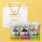 검은콩 뻥튀기 선물세트 (쥐눈이콩 500g 서리태 500g 흰콩 500g) : 소화푸드