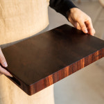 엔드그레인도마 블랙우드 플레이팅 원목 나무 도마 소 : 앤도마