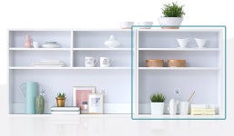 EC15 다용도 3칸 선반 상부장 수납장 800 : 엘리퍼니처