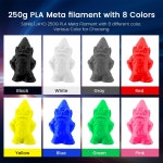 JAYO-PLA/PLA 메타 3D 프린터 필라멘트 1.75mm 250g x 8 3d PLA 인쇄 재료 용 빠른 : 밀키웨이311