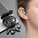 무선 블루투스 이어폰 이어 클립형 버드 오픈형 골전도 헤드셋 골밀도 한쪽 초소형 운동 : 모나케이스