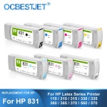 리필잉크 호환잉크  타사 브랜드 HP 831 교체용 잉크 카트리지 Latex 110 115 310 315 330 335 360 365 370 560 L360 L365 L330... 