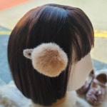 [시심나아트리본] 포실포실 밍크퍼 똑딱핀 단품 핸드메이드핀 : 시심나아트리본