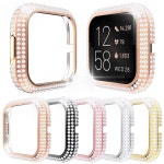 스마트워 케이스 풀커버 Fitbit Versa 2 패션 여 석 시계 커버 블링 하드 PC 범퍼 다이몬드 쉘 얇은 프레임 : 친절한 9대씨
