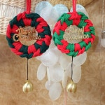 [양말목 공예]크리스마스 리스 도어벨 DIY 재료 학교수업 단체수업 체험활동 : 라탄스토리