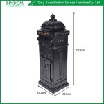 우체통 우편함 전원주택우체통 인테리어우체통 야외 고품질 사자 디자인 무료 서 Letterbox 현대 알루미늄 드롭 사서함 : 만물공구상