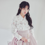 생활한복 장저고리 스며듬 화이트 수설화 : 수설화