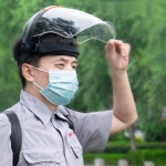 절단 연삭 전기 용접면 코로나 방역 농약 얼굴 보호 투명 용접 마스크 산업용 공장 헬멧 : 펠롱 백화점