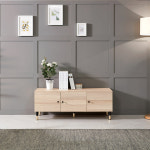 온가구 낮은 도어형 거실장 1color H103 티비TV장다이테이블협탁받침대수납장 : 온가구