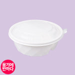 [GP] 일회용 205파이 탕용기 2칸 (백색) 200개세트 : 용기에반하다