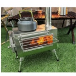 스테인레스 만능 화목난로 BBQ 화로대 불멍 캠핑 요리 구이 그릴 휴대용 감성캠핑 : 캠프 나인