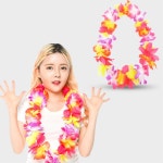 하와이 훌라댄스 꽃 목걸이 소품 파티용품 신혼여행 예능 부토니에 스냅촬영 셀프 : 이지마마