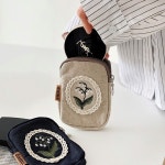 꽃자수 립스틱 파우치 미니 화장품 파우치백 여성 메이크업 담배 생리대 사각 : 담따몰