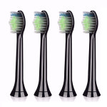 [호환] 토비메모리 필립스 전동칫솔모 HX6064B 다이아몬드클린 블랙 1팩 (4개입) : 토비메모리