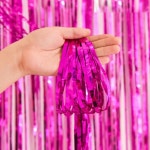 미터 금속 호일 프린지 쉬머 배경 웨딩 벽 장식 신부 베이비 샤워 생일 반짝이 Cu 수 : 서현5 수정