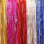 미터 금속 호일 프린지 쉬머 배경 웨딩 벽 장식 신부 베이비 샤워 생일 반짝이 Cu 수 : 서현5 수정