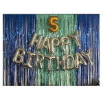 미터 금속 호일 프린지 쉬머 배경 웨딩 벽 장식 신부 베이비 샤워 생일 반짝이 Cu 수 : 서현5 수정