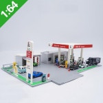 6 스케일 시뮬레이션 Sinopec 주유소 모델 장난감 장면 세트 자동차 홈 오피스 장식 디스플레이 : 서현5 수정