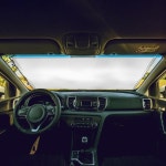 개폐식 자동차 창문 차양 사이드 윈도우 용 흡입 컵 롤러 블라인드 UV 보호 눈부심 방지 커튼 : 서현5 수정