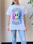 [GANNI]  여성 22FW 가니 월드 스마일 반팔 티셔츠 T3299 : 뉴욕클로젯