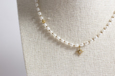 [모드곤] 골드톤 별장식이 달린 진주 목걸이 Goldtone Star Pendant pearl necklace : 모드곤