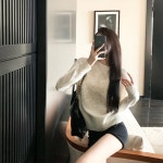 스타 자수니트 도톰 수입 간절기 맨투맨 베이직 : Je.Doa