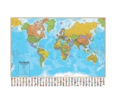 [Roundworld] 월드맵 세계지도 라지사이즈 포스터 / World Paper Wall Map : 해리스컨셉