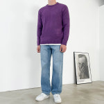 울 스탠다드 캐시 라이크 라운드 니트 MDROK557 : 제이에이치스타일