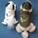 강아지옷 스누피 후리스 자켓+모자세트 (2color) S-3XL 애견가디건 : 견인구역