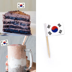 태극기 깃발픽 디저트픽 케이크 픽 토퍼 10개 세트 깃발 종이 케익 꾸미기 미니 이쑤시개 케익픽 데코 장식 케잌 도시락 꽂이 소품 : 드림 릴라이즈