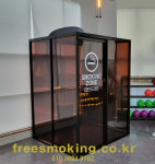 1인용 러브 흡연부스/강력 자동환기 실내 실외 국산 100% 자체제작 설치 조립 흡연실 프리스모킹흡연부스 휴게실 쉼터 셀프 흡연구역 담배 당구장... 