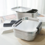 국산 스텐 도시락통 피크닉 런치박스 예쁜 직장인 샐러드 샌드위치 미니 도시락 : 데일리-모어