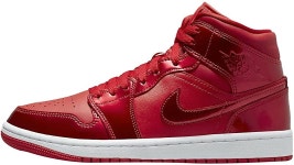 나이키 DH5894-600 Air Jordan 1 SE Pomegranate Mid Shoes Casual Sneakers Running Cut Womens Red White : lee플레이