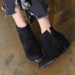 [신고벗고]G6933 부츠 하이힐 앵클 삭스 첼시 로우 미들 부티힐 숏부츠 : 신고벗고