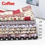 면원단 25x25cm 사각형 공예 천 100% 면 직물 인쇄 바느질 퀼트 패치 워크 DIY 수제 재료, 7 피스 : 원원친구