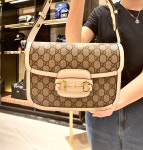 구찌 홀스빗 1955 숄더백 베이지 화이트 602204 92TCG 9761 : 베네티크